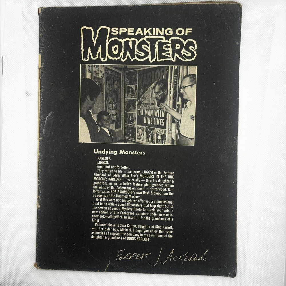 Famous Monsters of Filmland Magazine #64 April 1970 Lugosi Karloff Basil Gogos